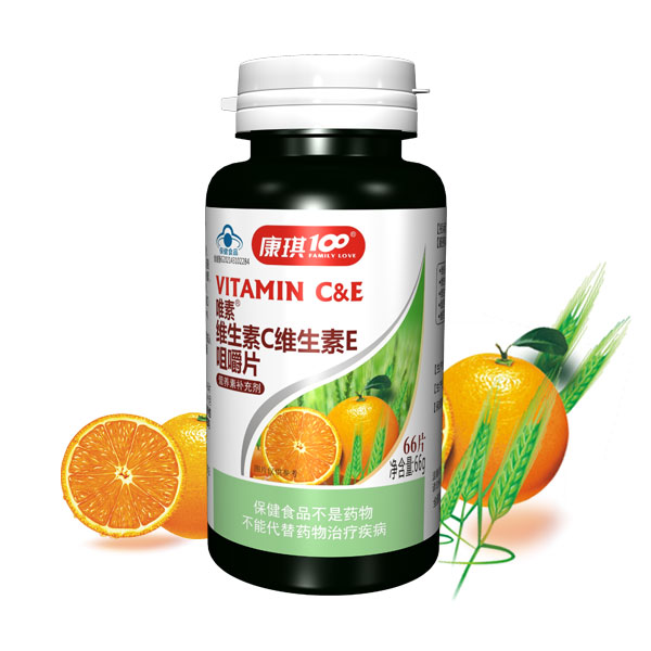 Vitamin c plus e chewable tablets
